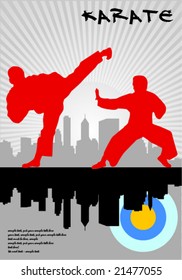 illustration of karate