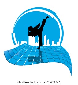 illustration of karate