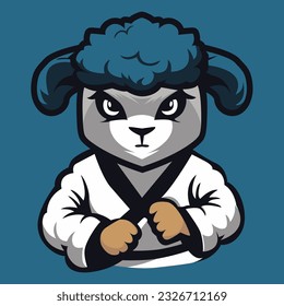 Illustration of karate sheep
This logo good for mascot logo for esport team, or karate team