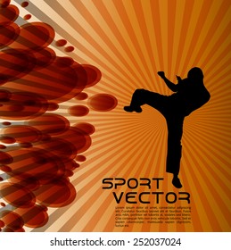 Illustration of karate. Vector