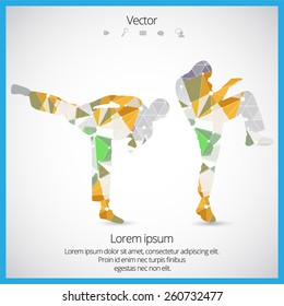 Illustration of karate. Vector