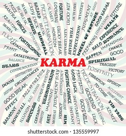 illustration of karma concept.