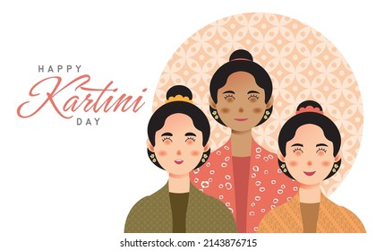 An illustration of Kartini Day Celebration. R A Kartini the heroes of women and human right in Indonesia. 