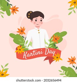 An illustration of the Kartini Day Celebration. Kartini Day. vector illustration R.A Kartini, the heroes of women education and human right in Indonesia