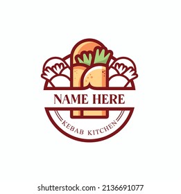illustration of kebab food, vector art.