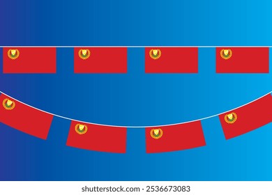 Illustration of Kedah Flag State- Kedah is a state in northwest Malaysia, bordering Thailand and encompassing the Langkawi archipelago