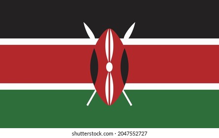 Illustration of Kenya national flag