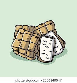 Illustration of Ketupat or rice dumpling