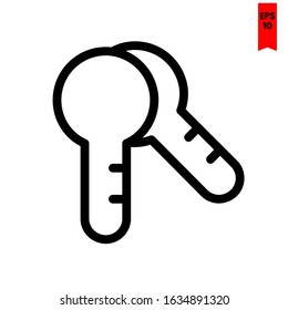 illustration of key flat icon