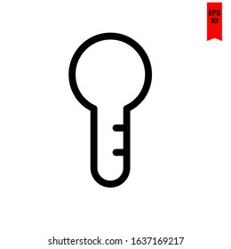 illustration of key flat icon