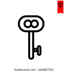 illustration of key flat icon