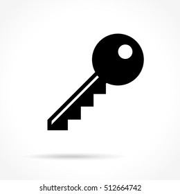Illustration of key icon on white background