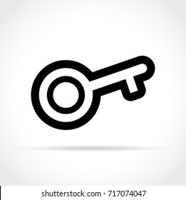 Illustration of key icon on white background