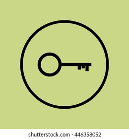 Illustration Of  Key Icon. Premium Quality Web Icon.
