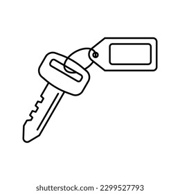 illustration of key and keychain icon vector