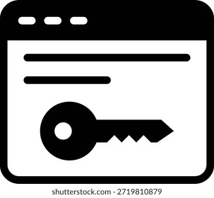 Ilustración de una clave en el fondo de una página web.