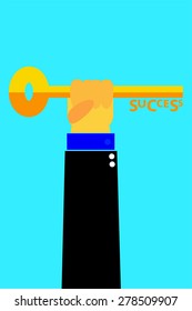 Illustration for key to success
