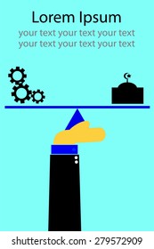 illustration, key for success is balancing between work and pray