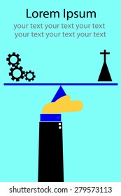 illustration, key for success is balancing between work and pray