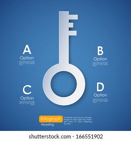 Illustration Of Key To Success Infograph