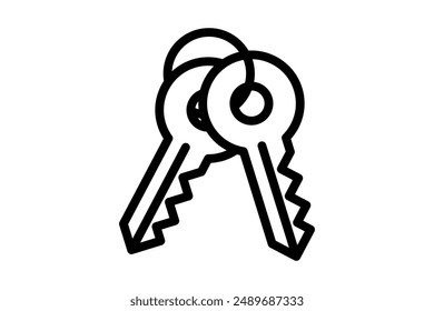 Ilustración del diseño del símbolo de la llave
