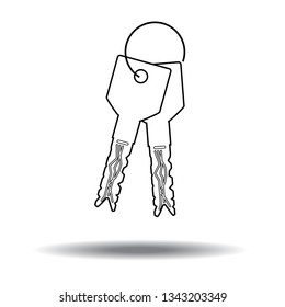 illustration of a key vector icon