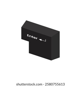 Illustration keyboard 3d shape unique design