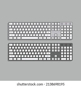 illustration of a keyboard in cartoon vector drawing