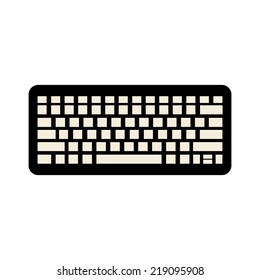 Illustration of a keyboard in flat design style, vector