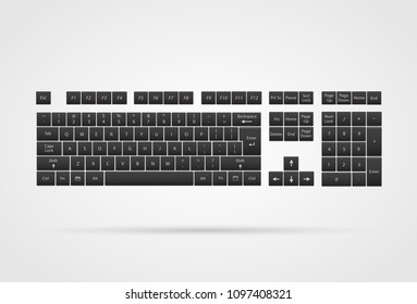 Illustration of a keyboard isolated on a white background.