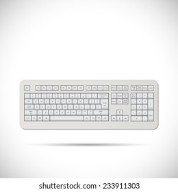 Illustration of a keyboard isolated on a white background.