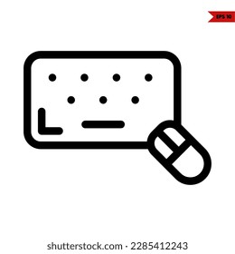 illustration of keyboard line icon