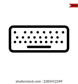 illustration of keyboard line icon