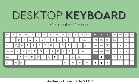 Illustration of Keyboard vector art design