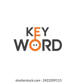 illustration of keyword or keyword icon, vector art.