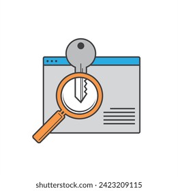 illustration of keyword or keyword icon, vector art.