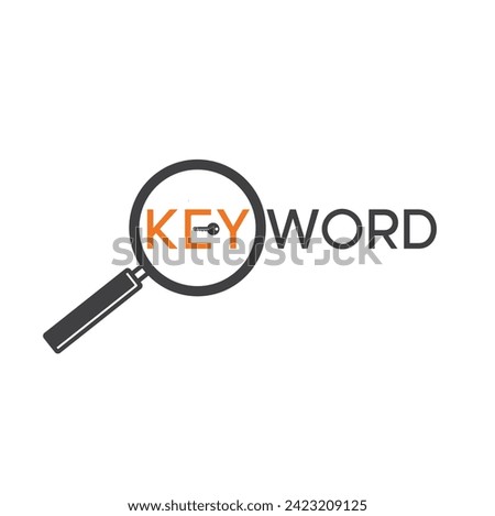 illustration of keyword or keyword icon, vector art.