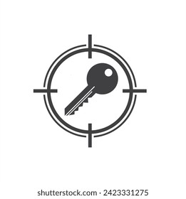 ilustración de la palabra clave target, vectorial art.