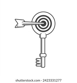 ilustración de la palabra clave target, vectorial art.