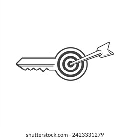 illustration of keyword target, vector art.