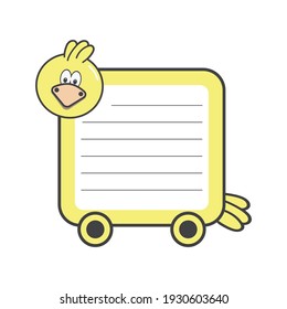 Illustration of Kid and animals book frame
