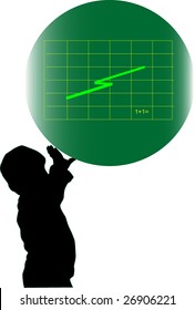 Illustration of kid and arrow