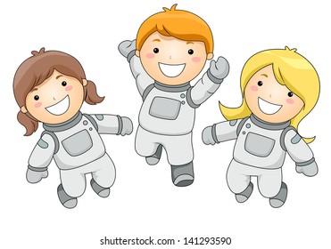 Illustration of Kid Astronauts