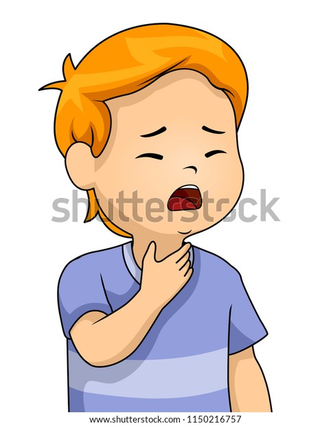 Illustration Kid Boy Holding His Itchy Stock Vector (Royalty Free ...