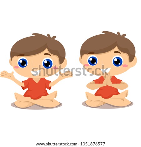 Illustration of a Kid doing yoga