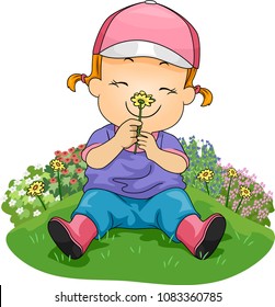 Smell Flower Cartoon Images, Stock Photos & Vectors | Shutterstock