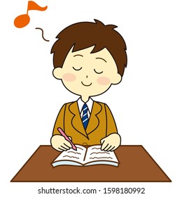 Illustration of a Kid Solving a Problem with a Slurry