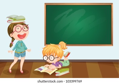 Illustration der Kinder im Klassenzimmer