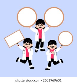 Illustration Kids Cute Wear Costume Doctor