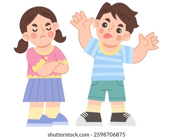 Illustration of Kids with Different Emotions